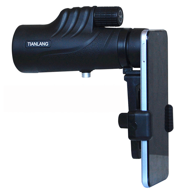 กล้องโทรทรรศน์ซูมแบบตาเดียว10 × 42 FMC ระดับมืออาชีพเชื่อมต่อกับการถ่ายภาพมือถือกับคลิปโทรศัพท์และหน้าต่าง cllip แคมป์ปิ้ง
