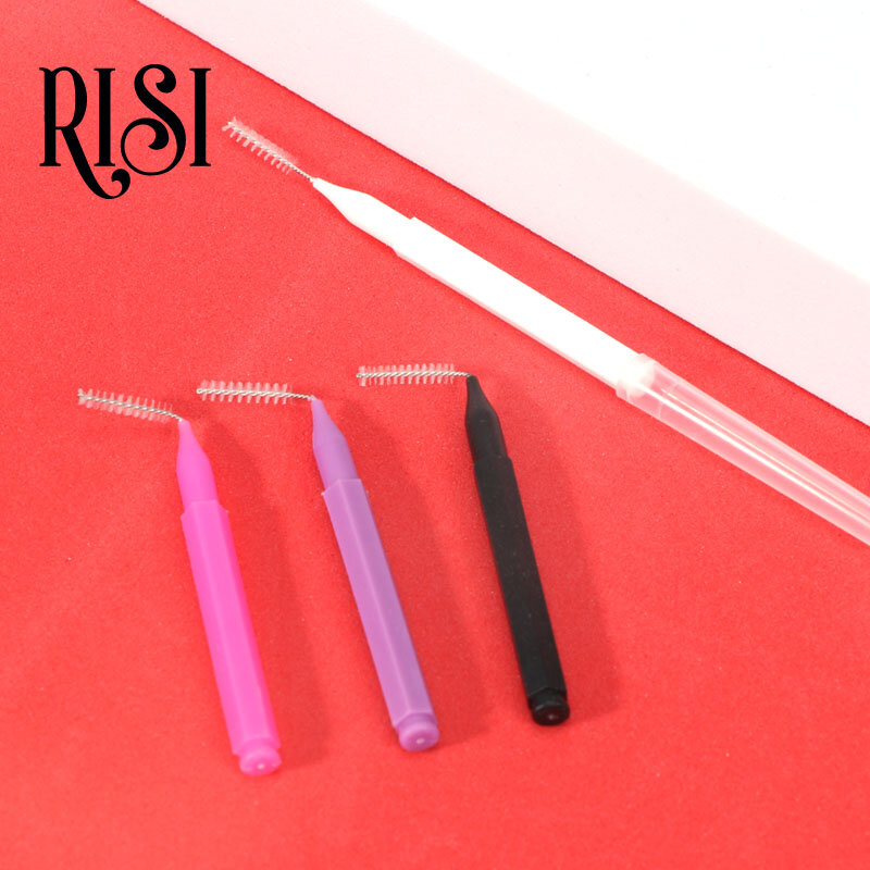 RISI-cepillos de elevación de cejas en forma, Mini cepillo de plástico para laminación de cejas, herramientas de elevación
