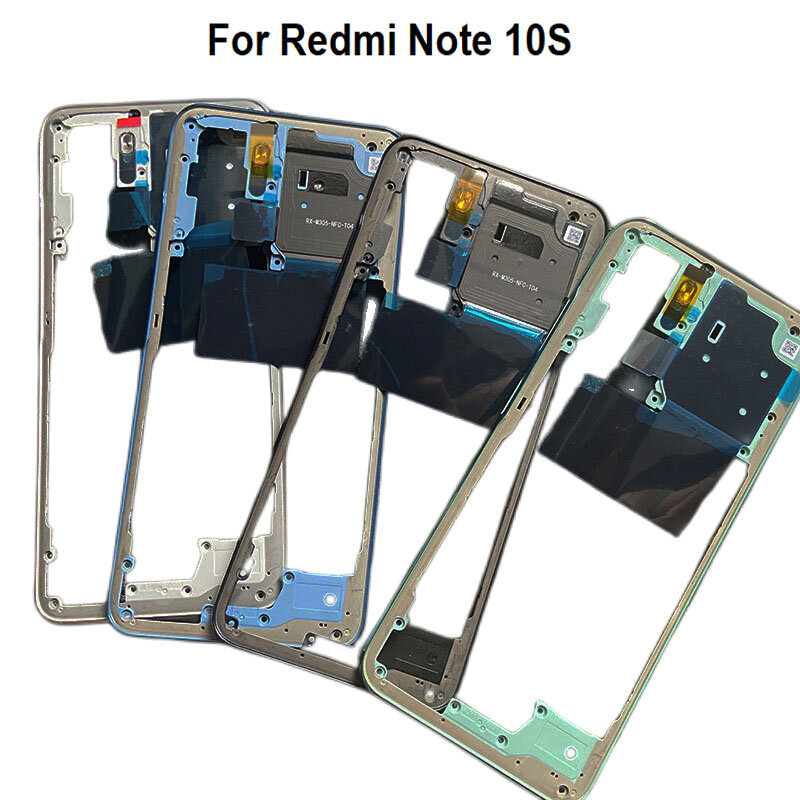 Новинка 6,43, средняя рамка для Xiaomi Redmi Note 10 10S, передняя панель, задний корпус, сменная пластина 4G