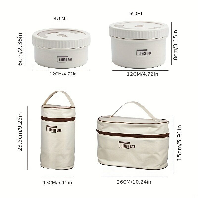 Lunchbox tragbarer isolierter Lunchcontainer-Set stapelbar Bento Edelstahl Lunch container