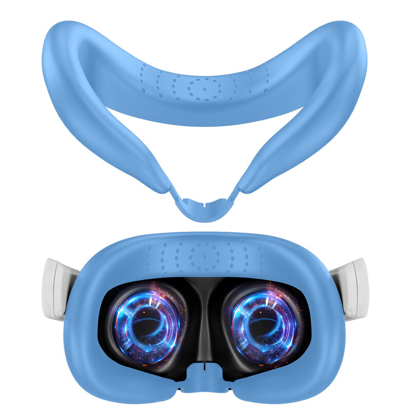 Silicone Eye Mask para Quest 3 VR, suor, resistente à poeira, substituível, Face Pad, acessórios