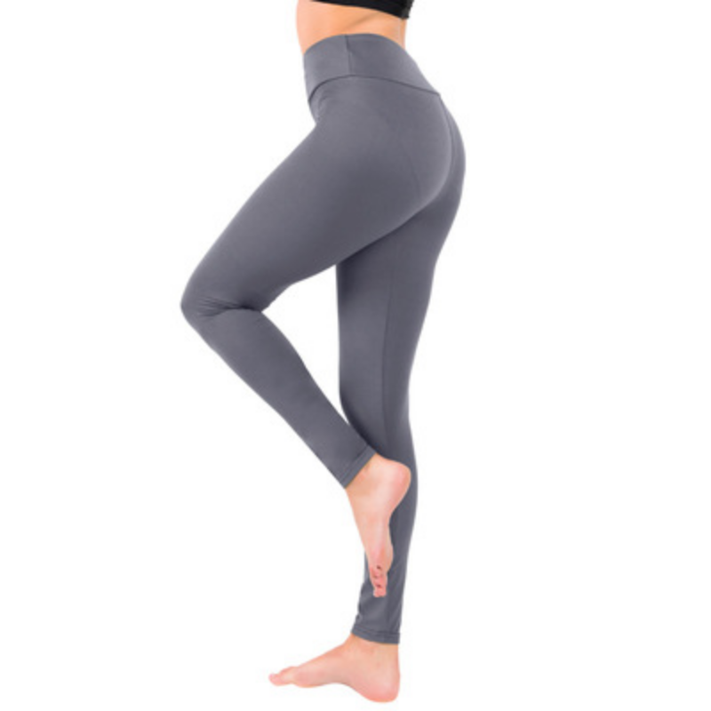 Leggings de Fitness de cintura alta para As Mulheres High Stretch Esporte Yoga Calças Leite Seda Cor Sólida Mulheres Apertado Push Up Seam Leggings