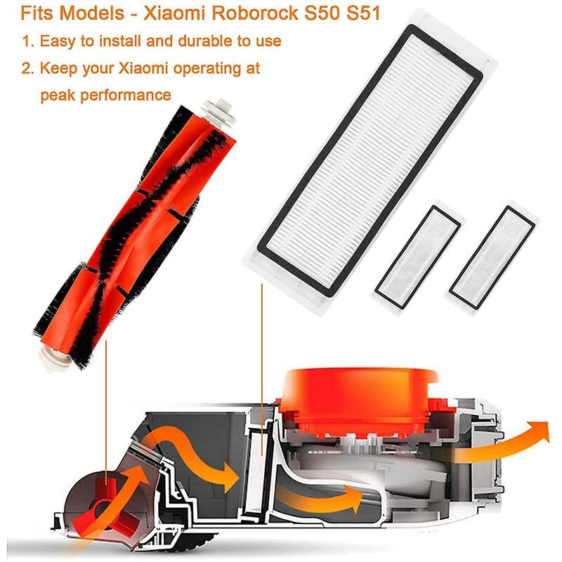 19 Stück Zubehör Kit für Xiaomi Roboter Roborock S50 S51 S55 S5 S6