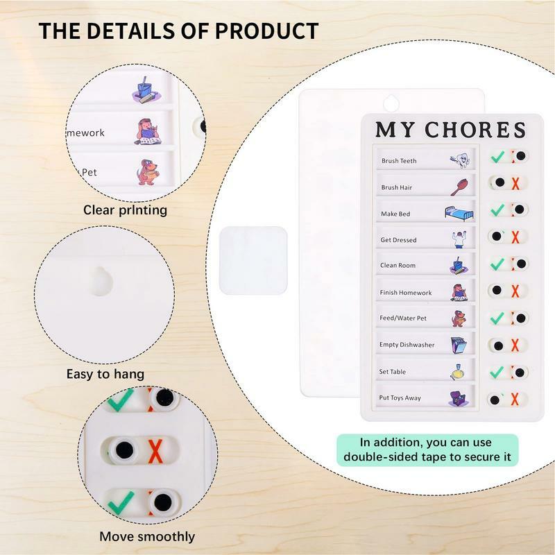 1pc Chore Chart Memo Checklist Board Daily to Do List Planner DIY Schedule Pad per bambini adulti RV Checklist le mie faccende