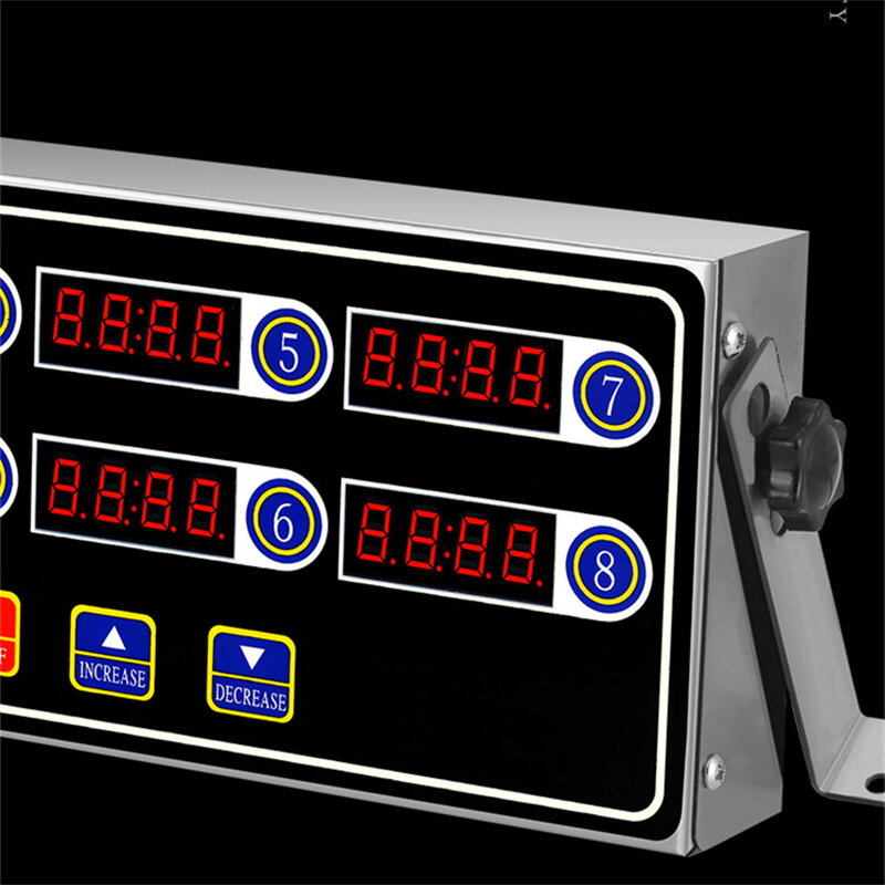 minuteur cuisine chronometre Calculatrice 8B minuterie de cuisine Cozinha temporizador horloge à 4 canaux prise d'alimentation 220V 8 écrans secouent le panier Calculagraph accessoires de cuisine Kitchen Timer
