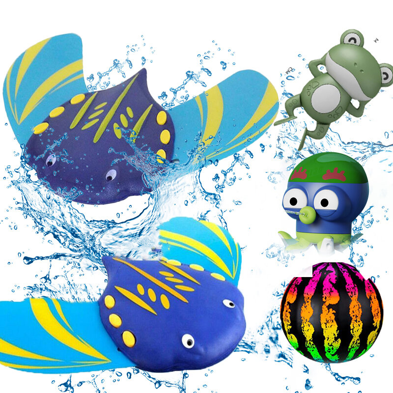 Kekuatan air mainan ikan setan Aksesori kolam bak mandi pantai di bawah air glider luar ruangan mainan renang anak hadiah bermain air