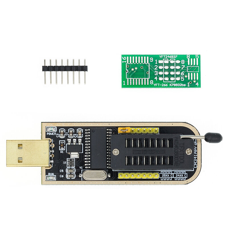 I21 CH341A 24 25 Serie EEPROM-Flash-BIOS-USB Programmierer Modul + SOIC8 SOP8 Test Clip Für EEPROM 93CXX / 25CXX / 24CXX DIY KIT