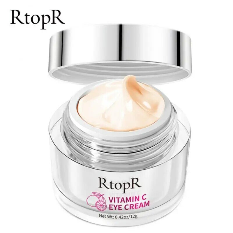 RtopR-Crème éclaircissante pour les yeux à la vitamine C, éclaircissante et hydratante, élimine les cernes, déformable et optimiste