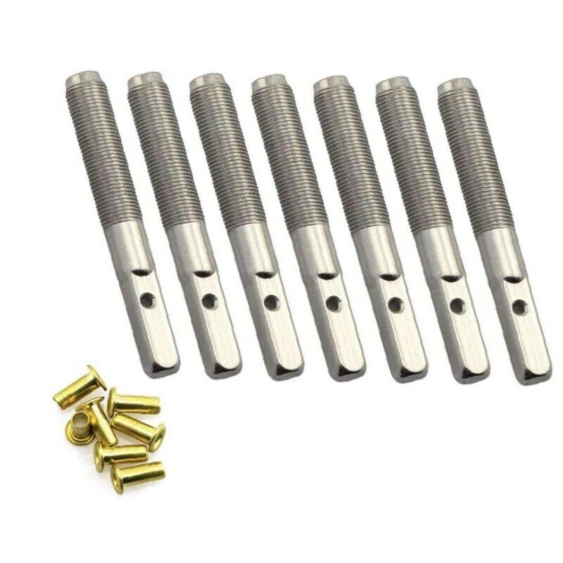 7 Pcs Lyre Harp Tuning Pin with 7 Pcs Rivets Set for Lyre Harp Small Harp Musical Stringed Instrument