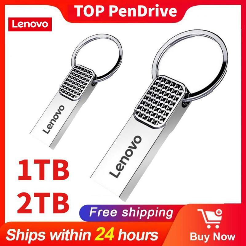 Lenovo-memoria USB portátil para teléfono móvil, disco U de 2TB, 1TB, interfaz USB de 64GB, 256GB, 128GB, 512GB, transmisión recíproca