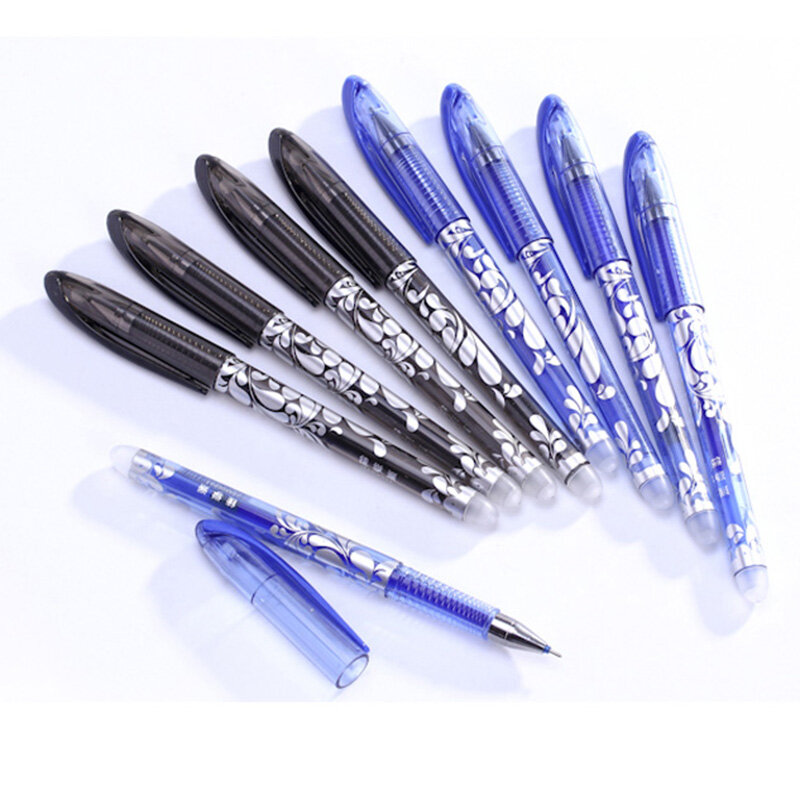 23ชิ้น/เซ็ต Erasable Gel ปากกาชุดล้าง Handle Blue Black Ink Writing ปากกาสำหรับโรงเรียนอุปกรณ์สำนักงานเครื่องเขียน
