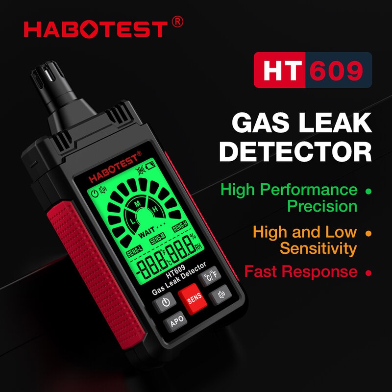 Детектор Утечки Газа HABOTEST HT609, детектор природного газа со звуковой и визуальной сигнализацией, датчик горючего газа