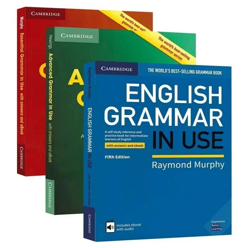 3 Bücher cambridge elementare englische Grammatik fort geschrittene wesentliche englische Grammatik im Gebrauch Englisch Test vorbereitung profession elles Buch