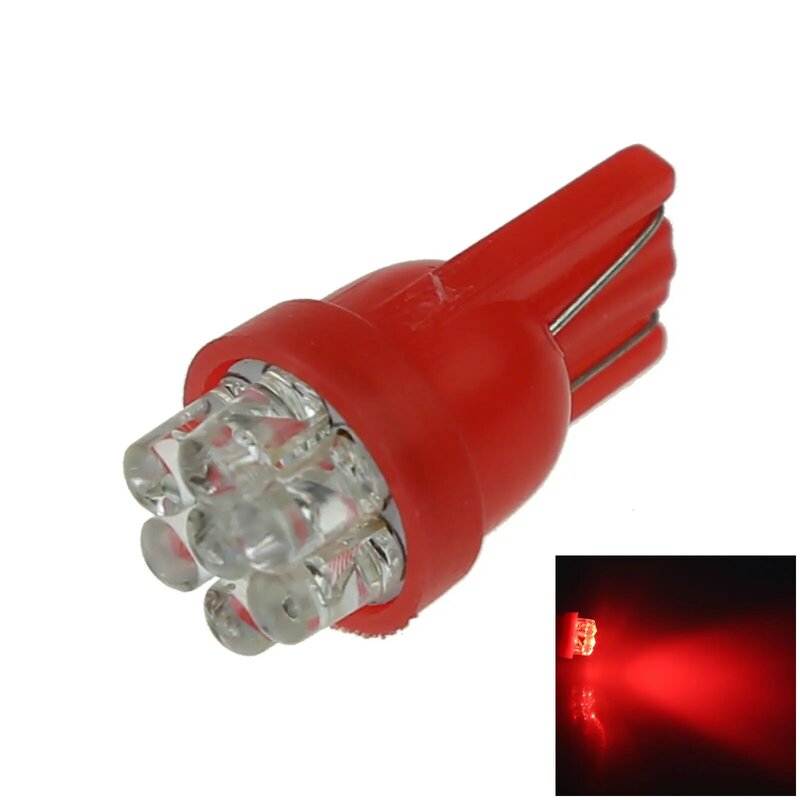 1x luz lateral roja para coche T10 W5W, lámpara de marcador, 7 emisores en línea LED 147 152 158 12961 A108