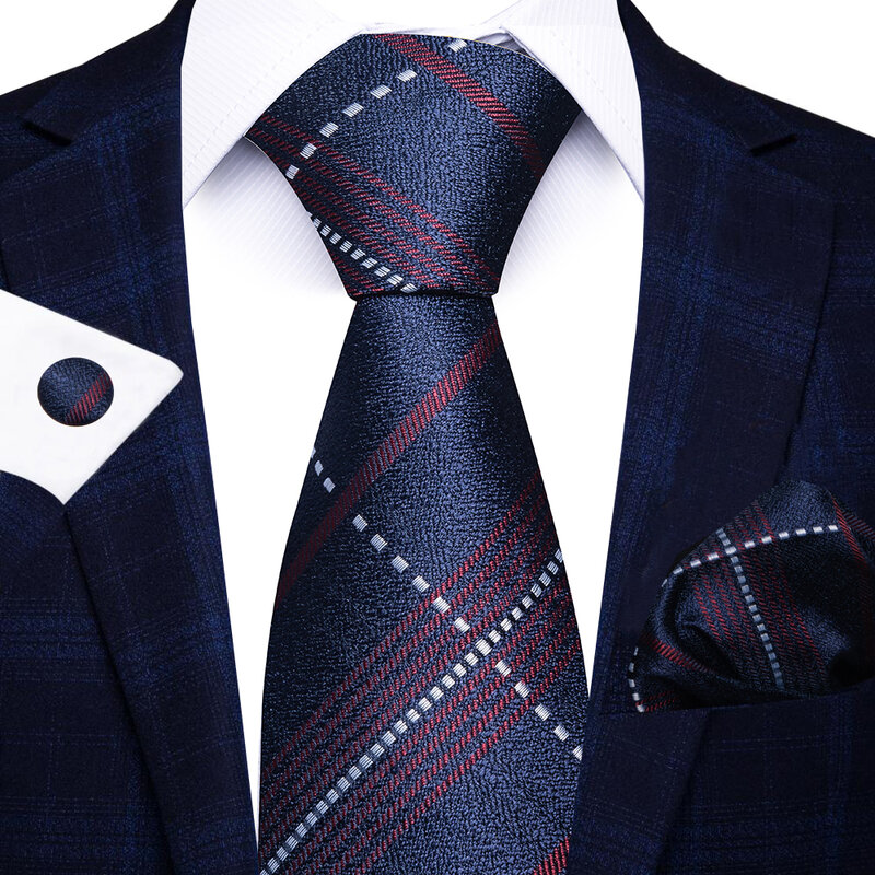 Slik Tie For Men Wholesale Wedding Gift Tie Pocket Squares Set Necktie  Black Men Suit Accessories Solid Fit Wedding