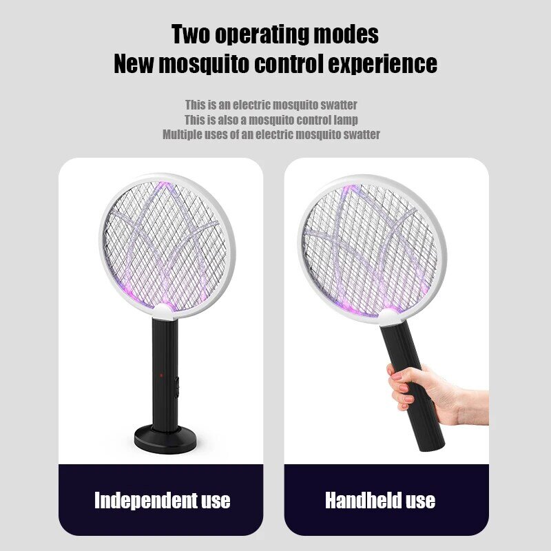 23 Nieuwe Huishoudelijke Elektrische Mug Swatter 2-In-1 Usb Lithium Batterij Oplaadbare Multifunctionele Krachtige Muggen Killer Lamp