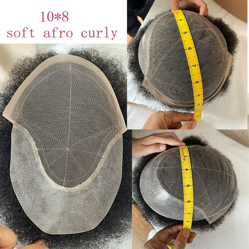 Peruca de cabelo humano para homens, kinswiss, lace frontal suíça, com pu em torno de 8x10, sistema de substituição para cabelos masculinos