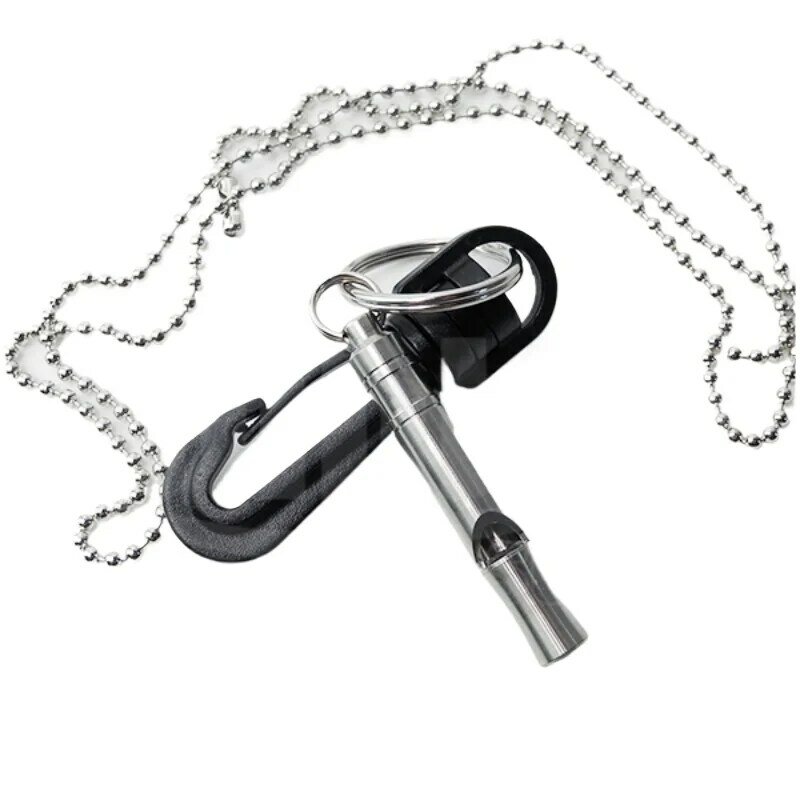Camping outdoor titanium alloy lifeguard survival whistle, water surface tweeter whistle