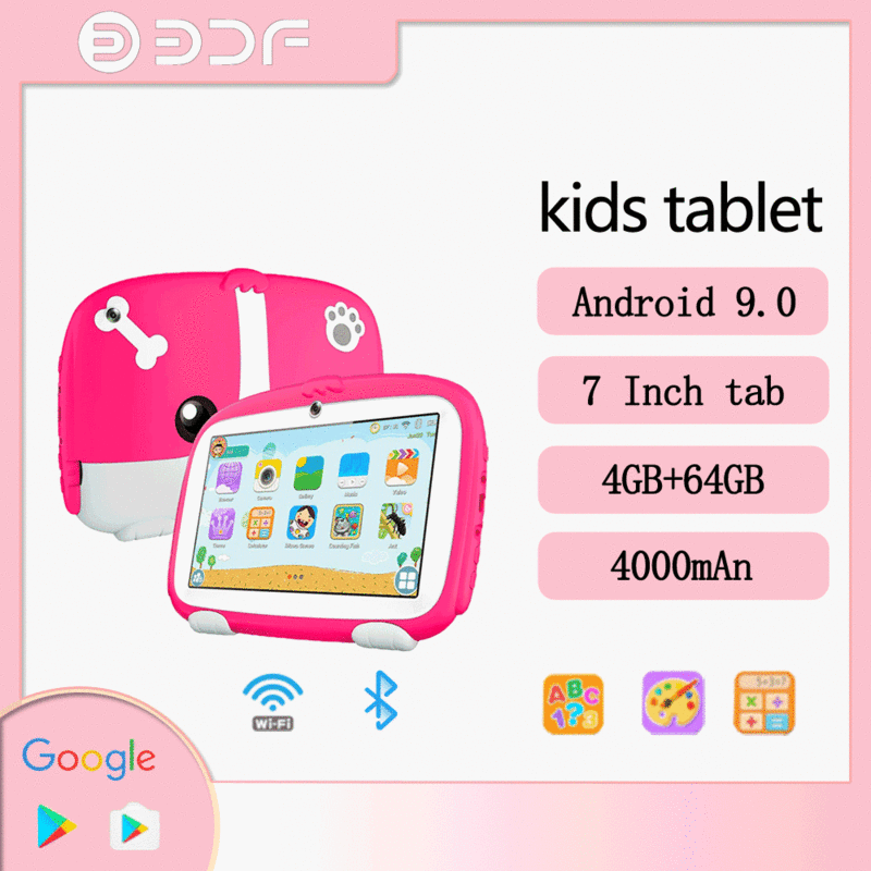 Bdf 2024 7 «детский планшет android 9. 0 2 гб 32 гб четырехъядерный google play детский планшет детский образовательный подарок