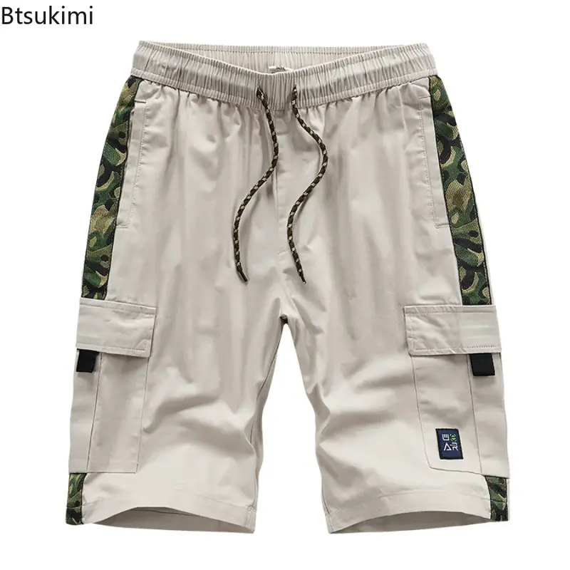 Pantalones cortos de verano para hombre, Shorts informales de gran tamaño, de algodón, a la moda, estilo Hip Hop, con diseño de cintas, para la playa, talla 8XL, novedad de 2024
