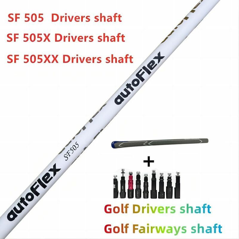 Clubes de golfe Driver Shaft e Fairway Wood Shaft, Branco Auto, Grafite Shaft Adaptre e Grip, SF505, SF50Sx, SF505xx
