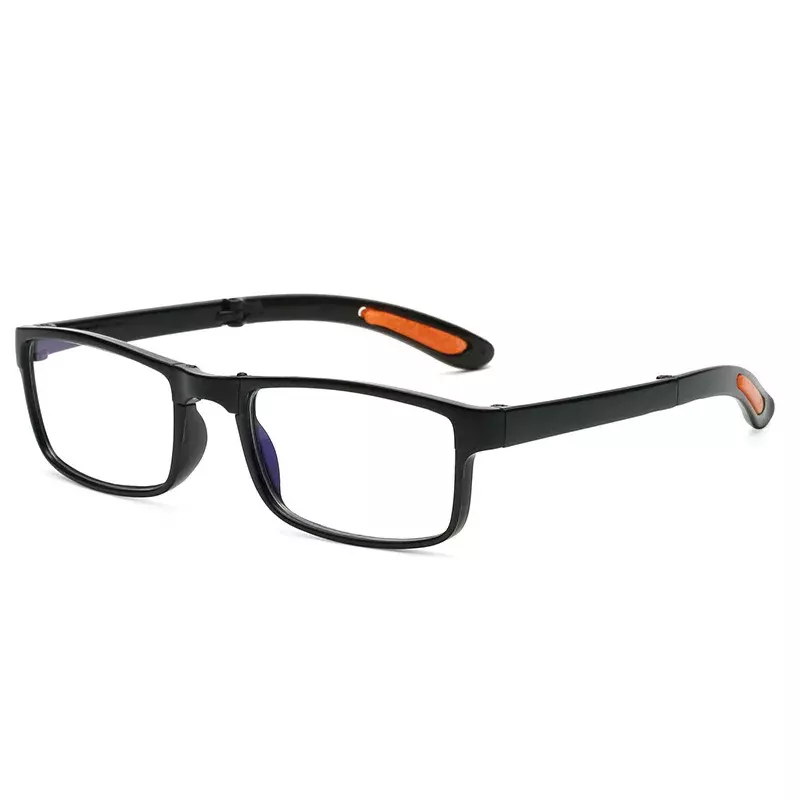 Kacamata Baca Lipat dengan Kotak Kacamata Portabel Cahaya Anti-biru Pria Wanita Kacamata TR90 Farsight Diopters + 1.0 + 1.5 Hingga + 4.0