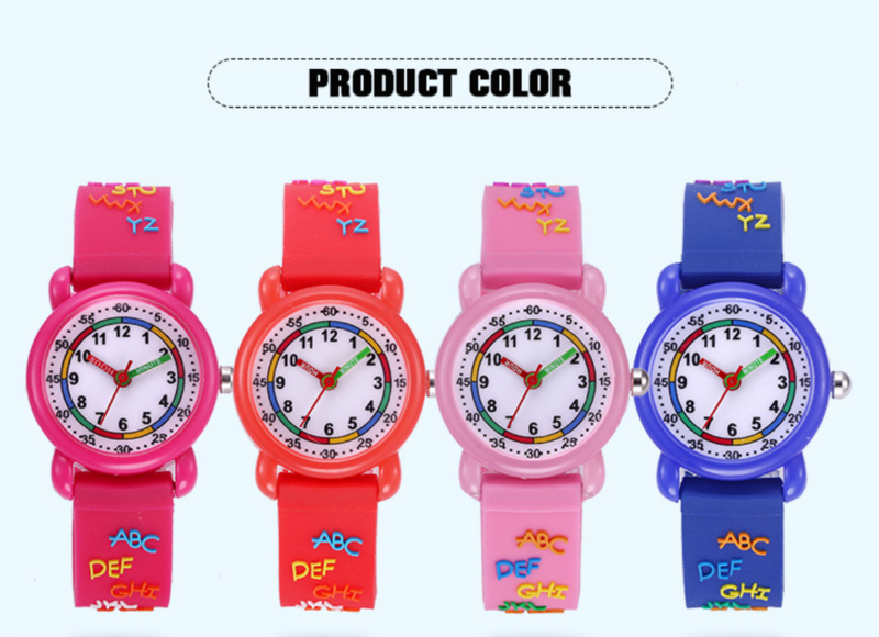 Zegarki dla dzieci 3D Cute Cartoon wodoodporny silikonowy zegarek dla dzieci maluch dla 3-10 lat dziewcząt chłopców mały zegar dziecięcy prezenty
