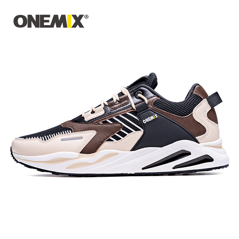 ONEMIX-Zapatillas de correr Retro para hombre, zapatos informales cómodos y salvajes, de talla grande, para viajes al aire libre, estilo Harajuk, para caminar y trotar