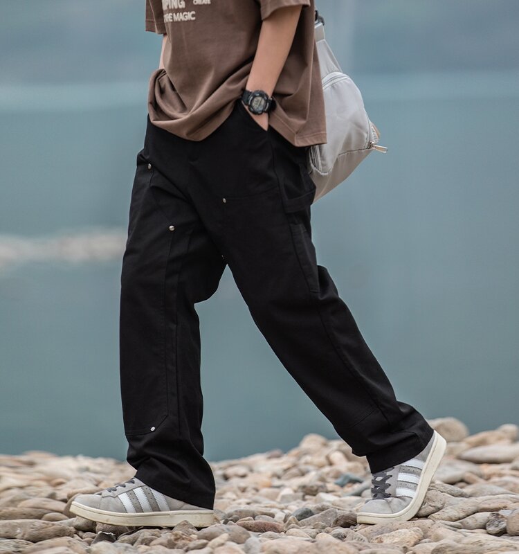 Multi tasche pantaloni uomo Casual Tooling Baggy BF Streetwear pantaloni Hip Hop Pantalones All-match giapponese Harajuku Fashion Z281