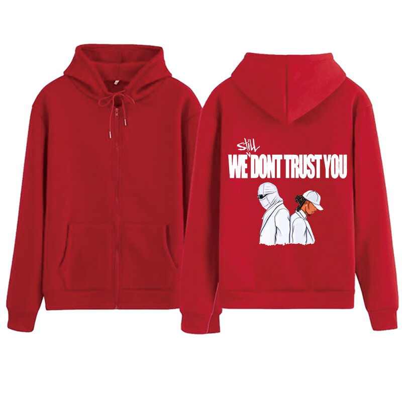 Future & Metro Boomin We Still Don't Trust You Zipper Hoodie Harajuku Pullover Tops Sweatshirt Streetwear Fans Gift