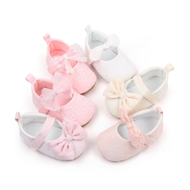 ma&baby 0-18M Baby Girls Shoes  Princess Newborn Infant Toddler Lace Bow Cute First Walkers
