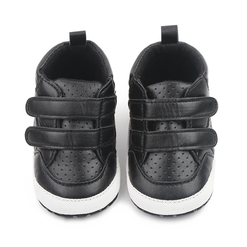 Zapatos para bebé de 0 a 18 meses, calzado informal con suela de algodón, antideslizante, de cuero PU, para primeros pasos, para gatear