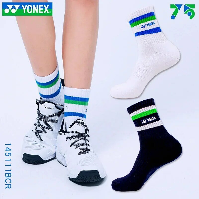YONEX kaus kaki Badminton, Kaos Kaki olahraga lari 75th th. 145111 tebal, menyerap keringat dan bau