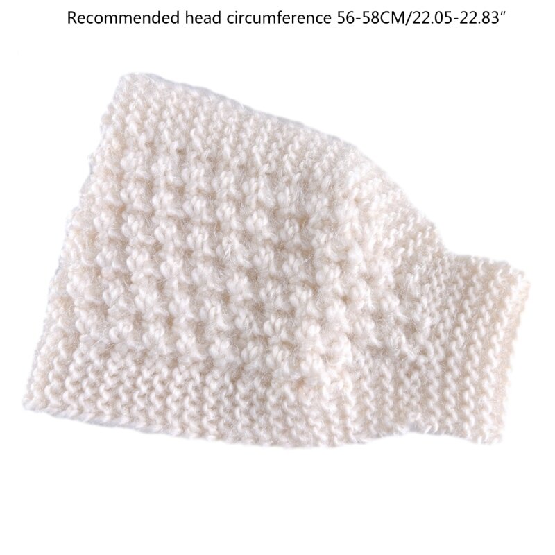 Y1UB Woman Thicken Knit Hairband Wide Headband Earmuffs Hat for Girls Shopping