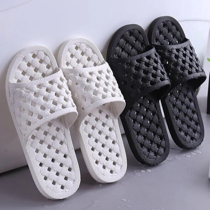 Męskie łazienkowe antypoślizgowe klapki japonki kapcie kąpielowe kryty dom lato miękkie wygodne para rodzinne płaskie buty sandały hotelowe