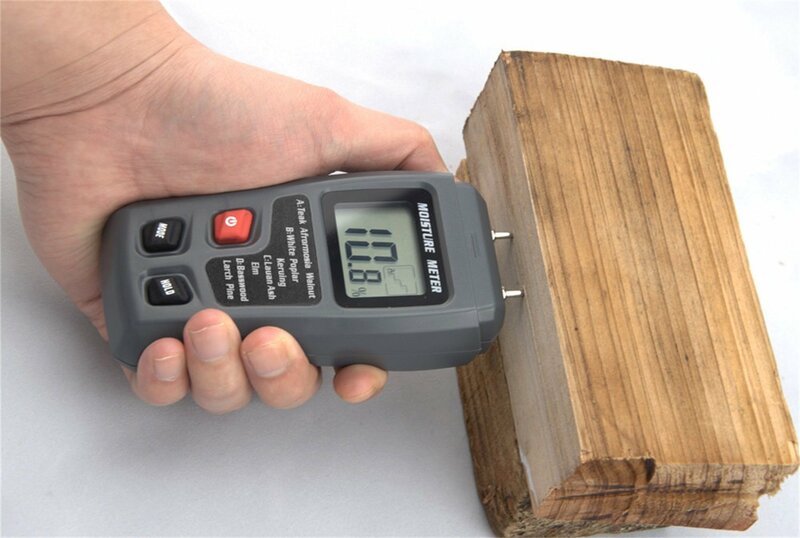 EMT01 dwupinowy miernik wilgotności drewna cyfrowy 0 ~ 99.9% miernik wilgotności drewna wyświetlacz LCD detektor drewna miernik wilgotności