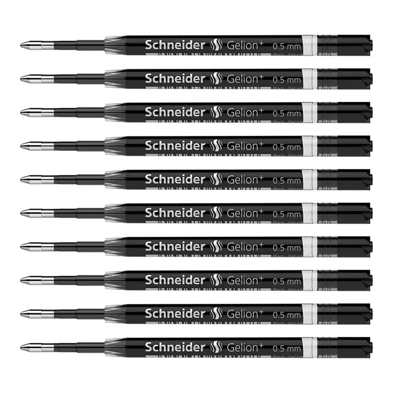 Schneider-G-2 Cartuchos de tinta Gel, Refil Caneta Gel, Material de Escritório Padrão Europeu, Formato ISO G2, 0.5mm, 0.7mm, 10Pcs