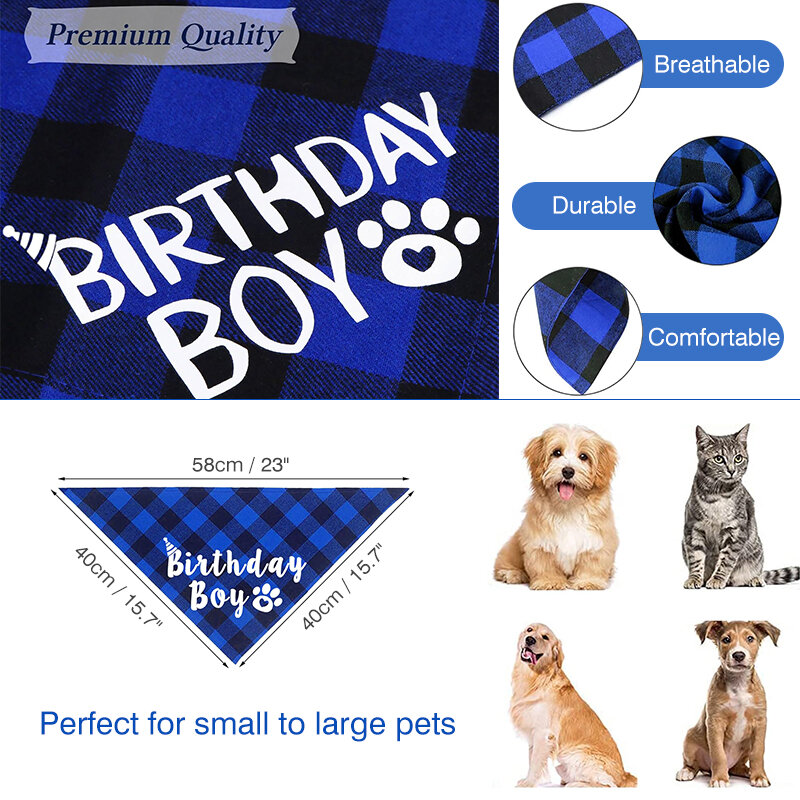 Набор для украшения домашних животных, треугольный шарф, шляпа, галстук-бабочка, украшение для кошек и собак на день рождения, включает в себя фигурки 0-9, аксессуары для домашних животных