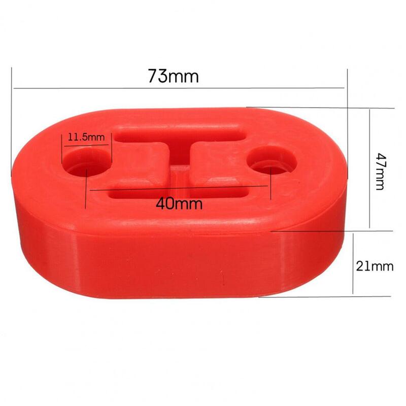 Universal  Tail Pipe Insulator Red Heavy Duty Exhaust Pipe Bracket Corrosion-resistant Rubber Exhaust Pipe Mount for SUV