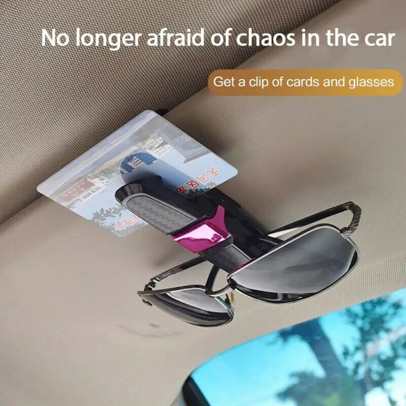 Clip para gafas de sol para coche, soporte para gafas, accesorios interiores para hombre y mujer