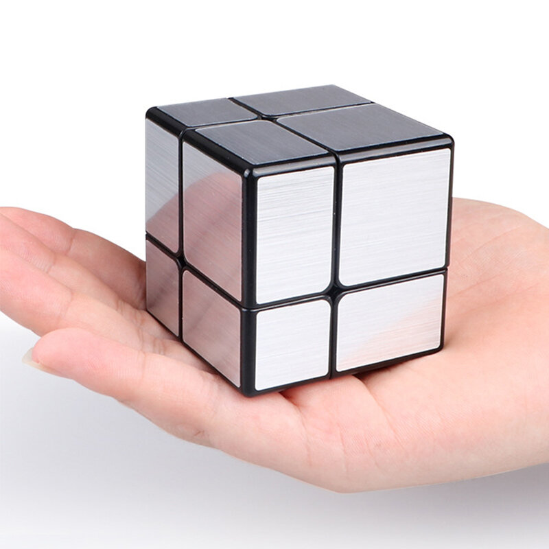 Funny2x2x2 3X3X3 Magic Cube Gold Silver Professional ก้อนความเร็วปริศนาความเร็ว Cube ของเล่นเพื่อการศึกษาของขวัญเด็ก