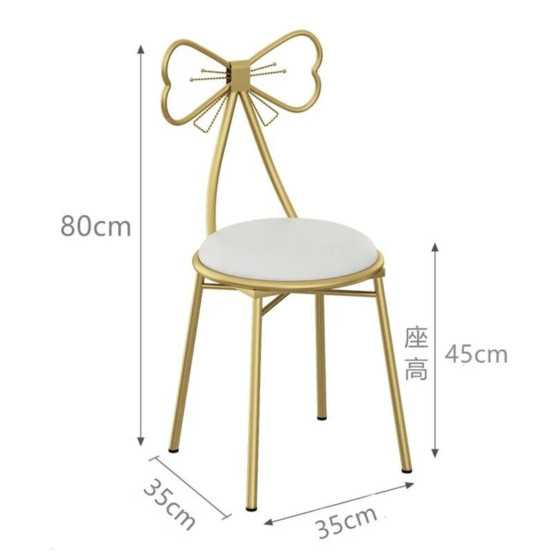 New Creative Butterfly Makeup Chair with Detachable Backrest Instagram Style Small Unit Bedroom Girl Dressing Bench