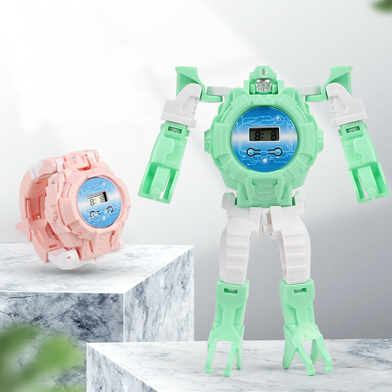어린이 전자 변형 시계, 창의적인 수동 변형 로봇 장난감, 장난 파티 게임용 재미있는 장난감, 참신한 공급
