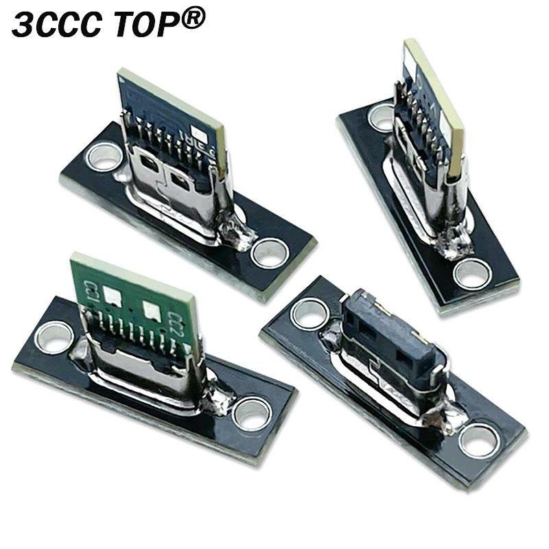 1PCS Type-C Female Connector Jack Charging Port USB 3.1 Type C Socket With Fixing Plate