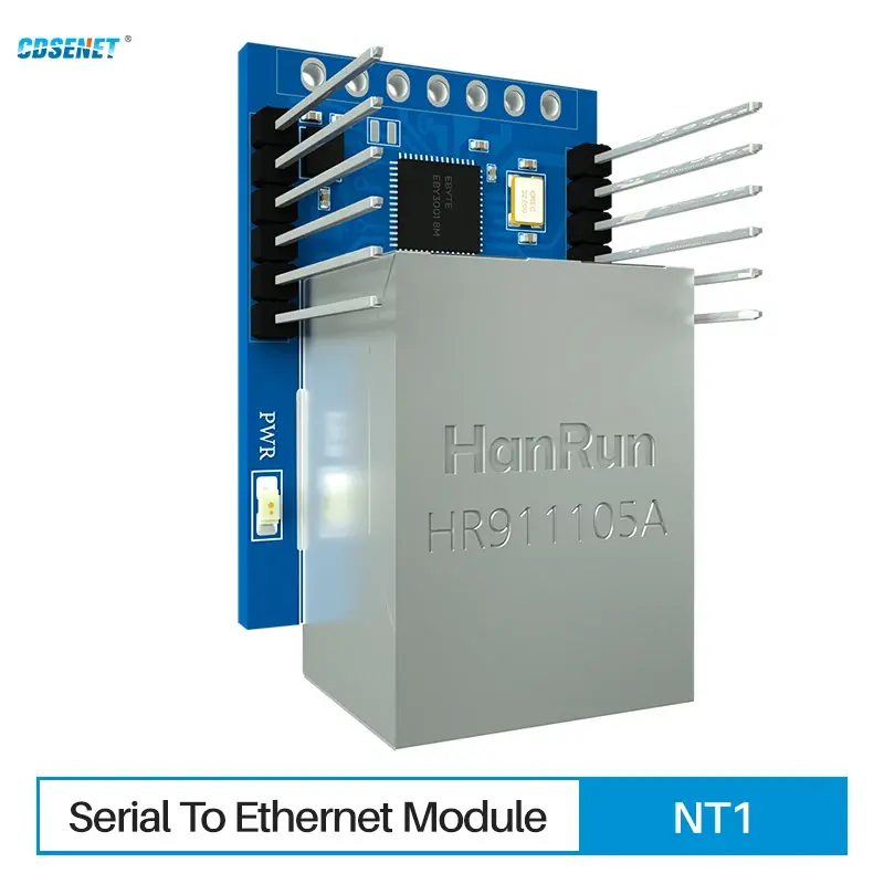 UART 직렬-이더넷 모듈, TTL-RJ45 CDSENET NT1 Modbus TCP-RTU MQTT Modbus 게이트웨이