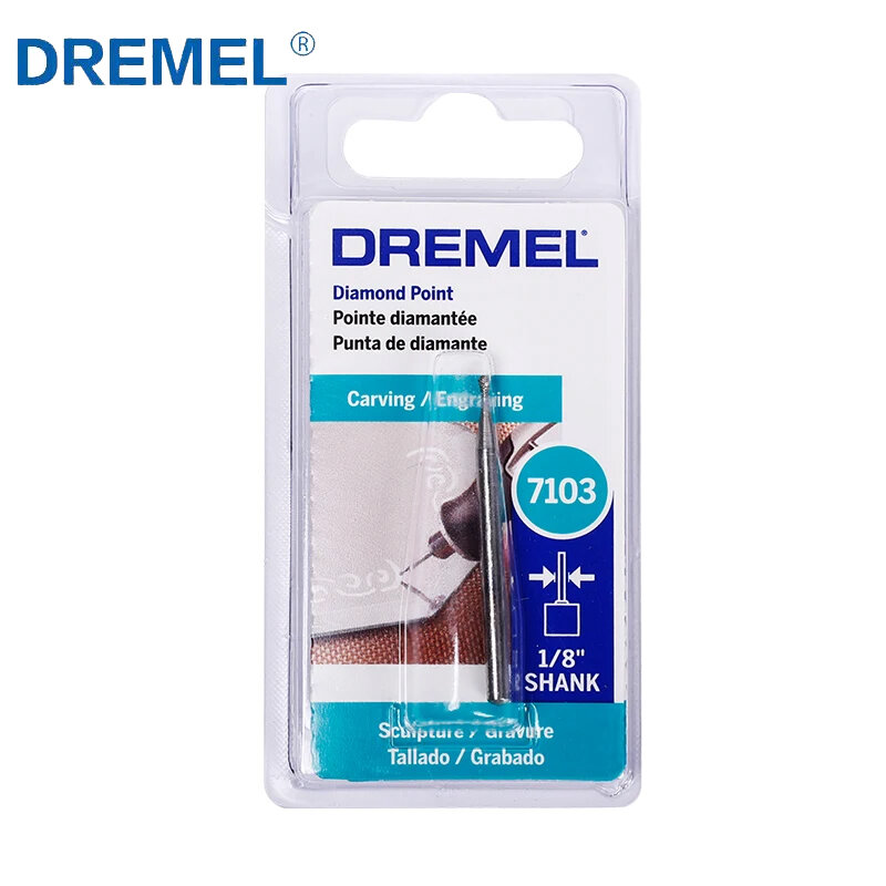 Dremel 7103ダイヤモンドポイント彫刻彫刻ビット、精度研削ホイール、彫刻切断、ヘッドアクセサリー