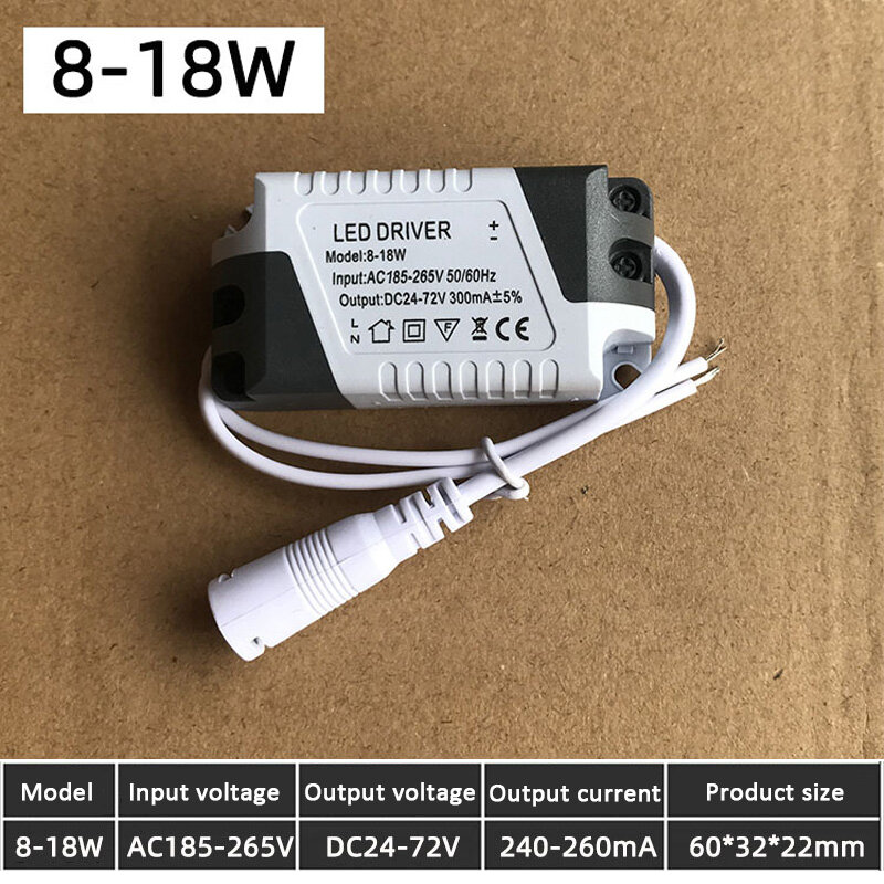 LED Driver 9W 12W 15W 18W 24W 300mA LED Power Supply Unit Lighting Transformers for LED Lamp Strip Ceiling Downlight Lighting DC