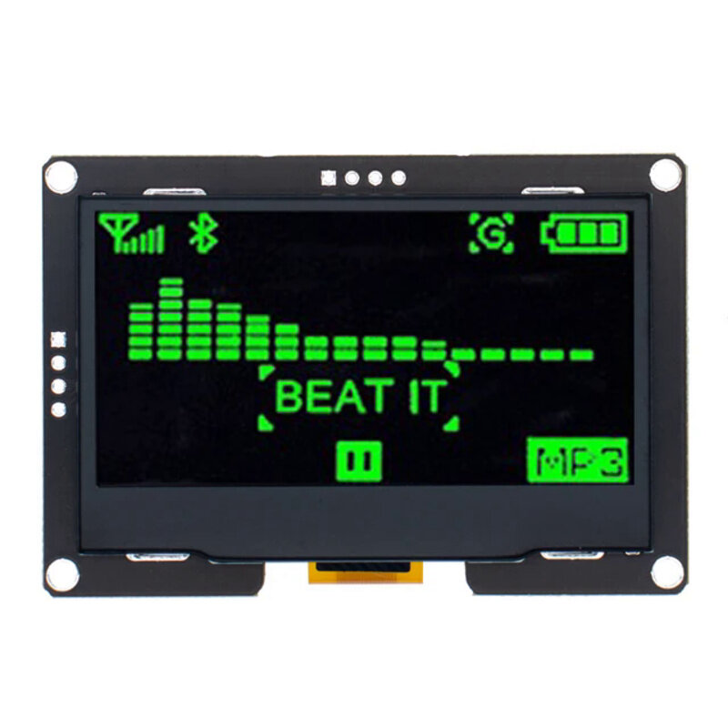 Oled Lcd Display Module Seriële Interface Voor Arduino Uno R3 C51, 2.4 ", 2.42", 128X64, Ssd1309, 12864, 7 Pins Spi/Iic I2c