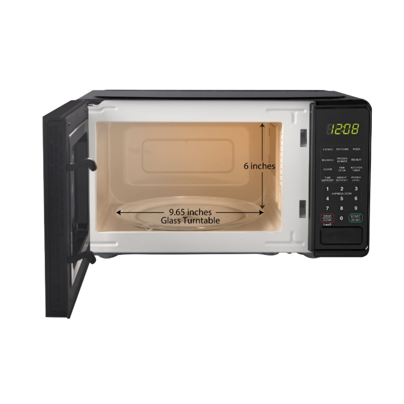 2023 New Mainstays 0.7 Cu. Ft. Countertop Microwave Oven, 700 Watts, Black