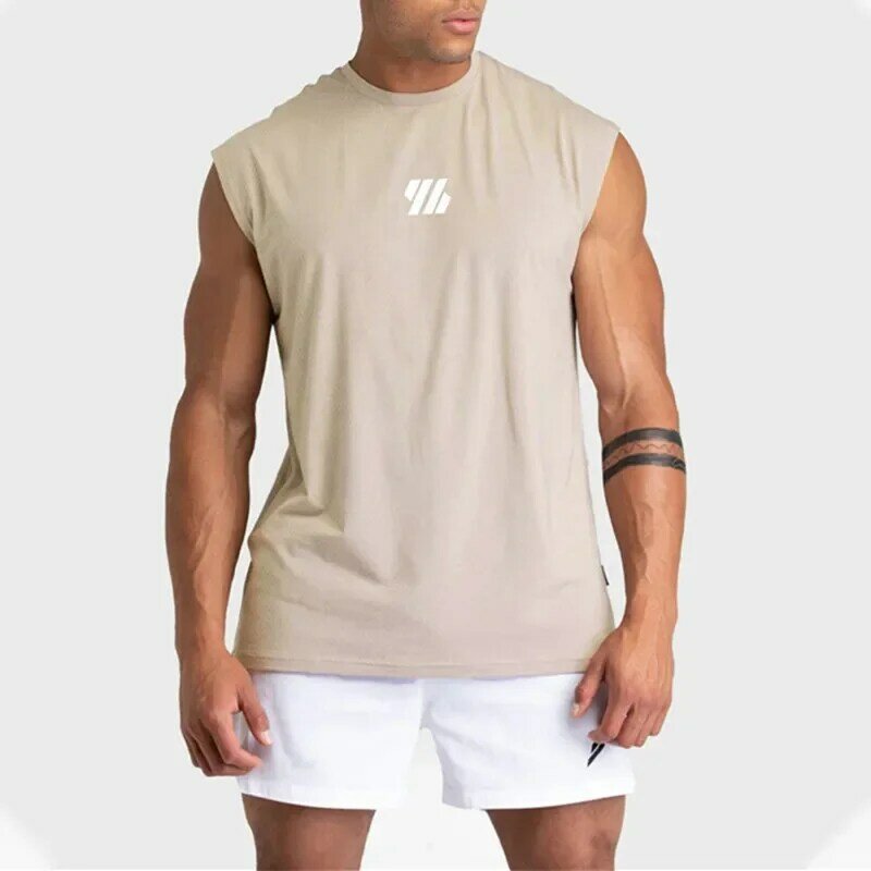 2024 letnie nowe koszulka na siłownię dla mężczyzn w kulturystyce bez rękawów sportowa koszulka bez rękawów szybkiej siatka susząca Fitness do biegania Top męskie ubrania